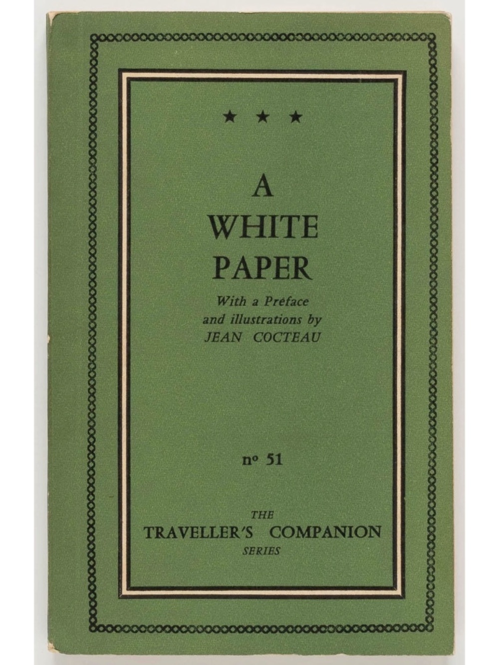 A [The] White Paper - Jean Cocteau TRAVELLER'S COMPANION #51 Olympia Press, 1957